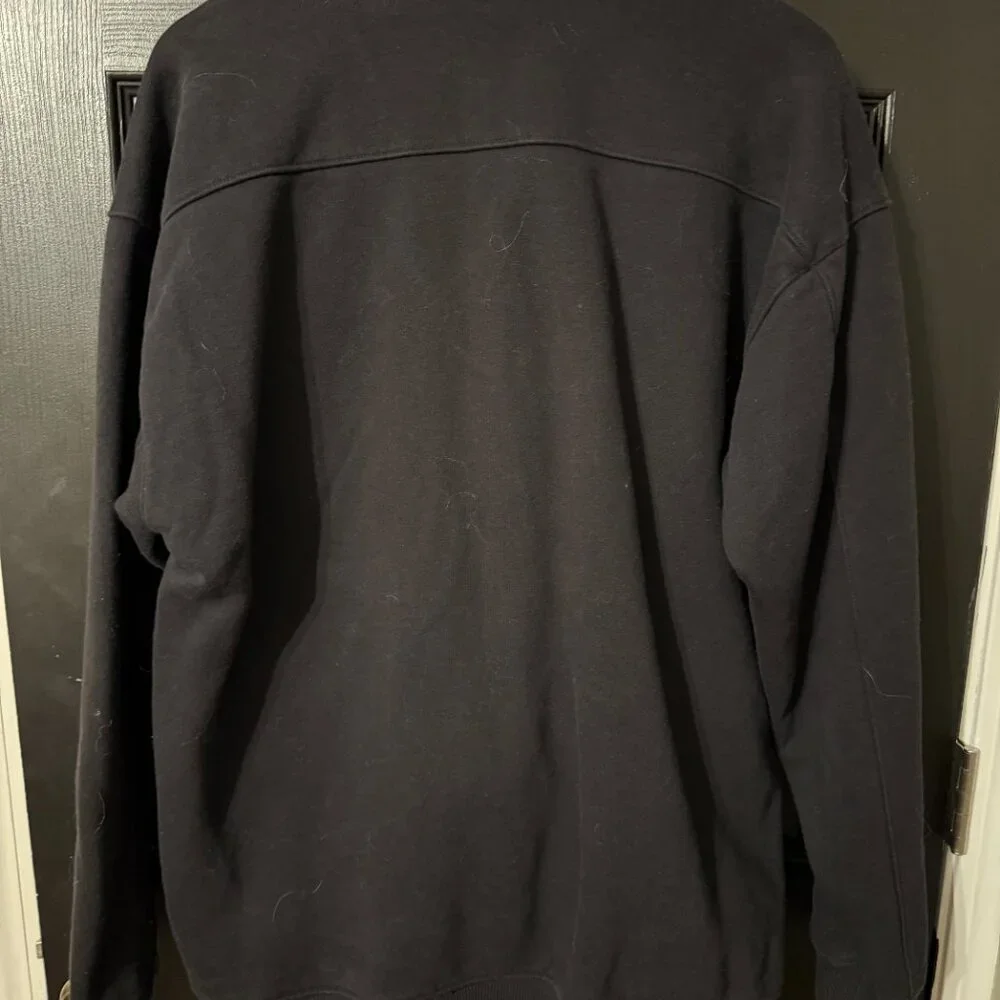 Mens North Face Quarter Zip Sweater Sweatshirt Black Large
